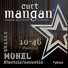 Curt Mangan 10-46 Plain 3rd Monel Electric Guitar Strings - Guitar Gear Pro