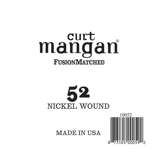 Curt Mangan 52 Nickel Wound Ball End Single String - Guitar Gear Pro