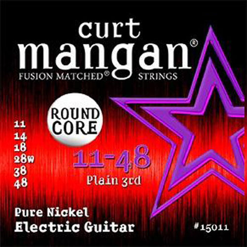 Curt Mangan 11-48 Pure Nickel Round Core Electric Guitar Strings - Guitar Gear Pro