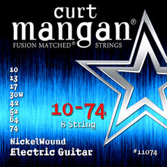 Curt Mangan 10-74 Nickel Wound (8-String) Electric Guitar Strings - Guitar Gear Pro