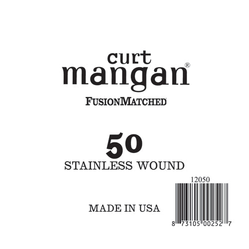 Curt Mangan 50 Stainless Wound Ball End Single String - Guitar Gear Pro
