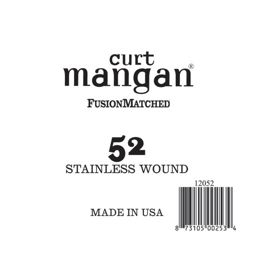 Curt Mangan 52 Stainless Wound Ball End Single String - Guitar Gear Pro