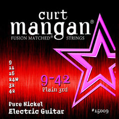 Curt Mangan 9-42 Pure Nickel Wound Set Electric Guitar Strings - Guitar Gear Pro