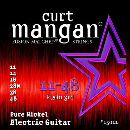 Curt Mangan 11-48 Pure Nickel Wound Set Electric Guitar Strings - Guitar Gear Pro