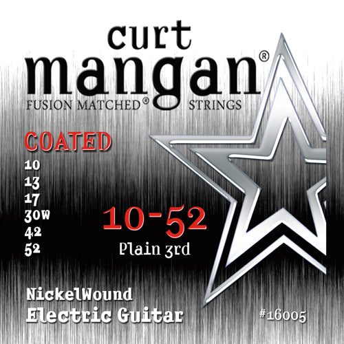 Curt Mangan 10-52 Nickel Wound COATED Electric Guitar Strings - Guitar Gear Pro