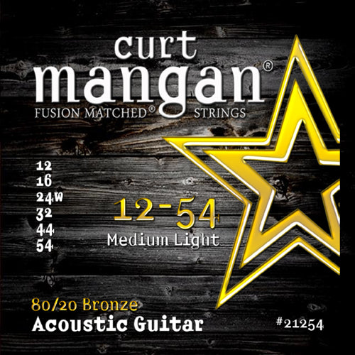 Curt Mangan 12-54 80/20 Bronze Medium Acoustic Guitar Strings - Guitar Gear Pro