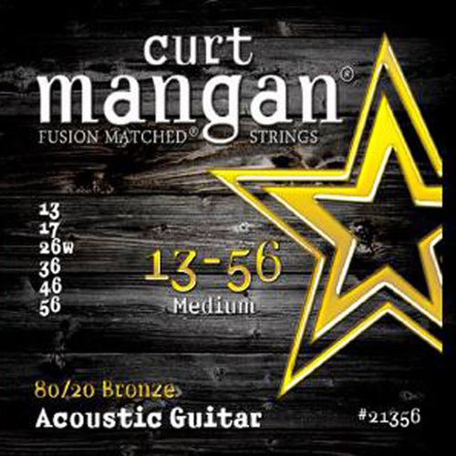 Curt Mangan 13-56 80/20 Bronze Medium Acoustic Guitar Strings - Guitar Gear Pro