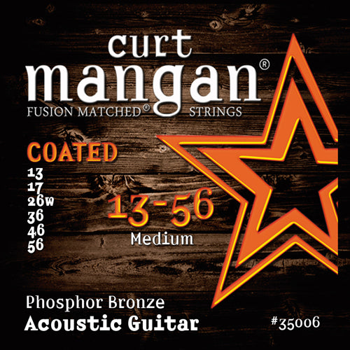 Curt Mangan 13-56 Medium Phosphor COATED Acoustic Guitar Strings - Guitar Gear Pro