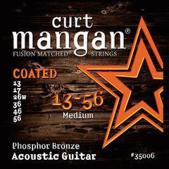 Curt Mangan 13-56 Medium Phosphor COATED Acoustic Guitar Strings - Guitar Gear Pro