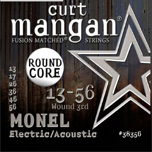 Curt Mangan 13-56 Round Core Monel Electric /Acoustic Guitar Strings - Guitar Gear Pro