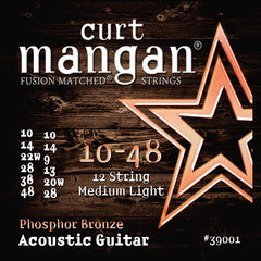 Curt Mangan 10-48 Phosphor Bronze 12-String Acoustic Guitar Strings - Guitar Gear Pro