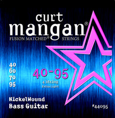 Curt Mangan 40-95 Nickel Wound Extra Light Bass Guitar Strings - Guitar Gear Pro