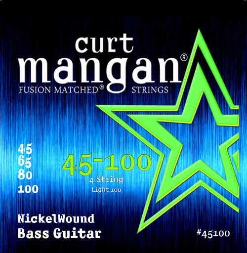 Curt Mangan 45-100 Nickel Wound Light 100 Set Bass Guitar Strings - Guitar Gear Pro