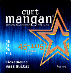 Curt Mangan 45-105 Nickel Wound Light Bass Guitar Strings - Guitar Gear Pro