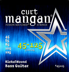 Curt Mangan 45-125 Nickel Wound 5-String Bass Bass Guitar Strings - Guitar Gear Pro