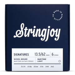 Stringjoy Signatures | Baritone Balanced Light Gauge (13.5-62) Nickel Wound Electric Guitar Strings - 0