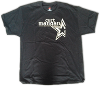 Curt Mangan Large T-Shirt 100% Cotton black - Guitar Gear Pro