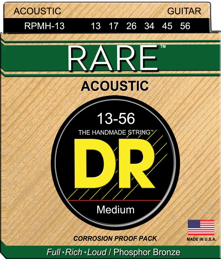dr strings rare acoustic guitar string 13-56 guitar gear pr