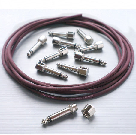 evidence audio sis & monorail kit large - 10 plugs / 10ft cable - burgundy- guitar gear pro