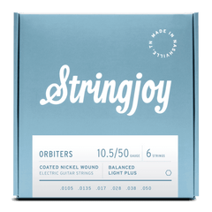Stringjoy Orbiters | Balanced Light Plus Gauge (10.5-50) Coated Nickel Wound Electric Guitar Strings - 0