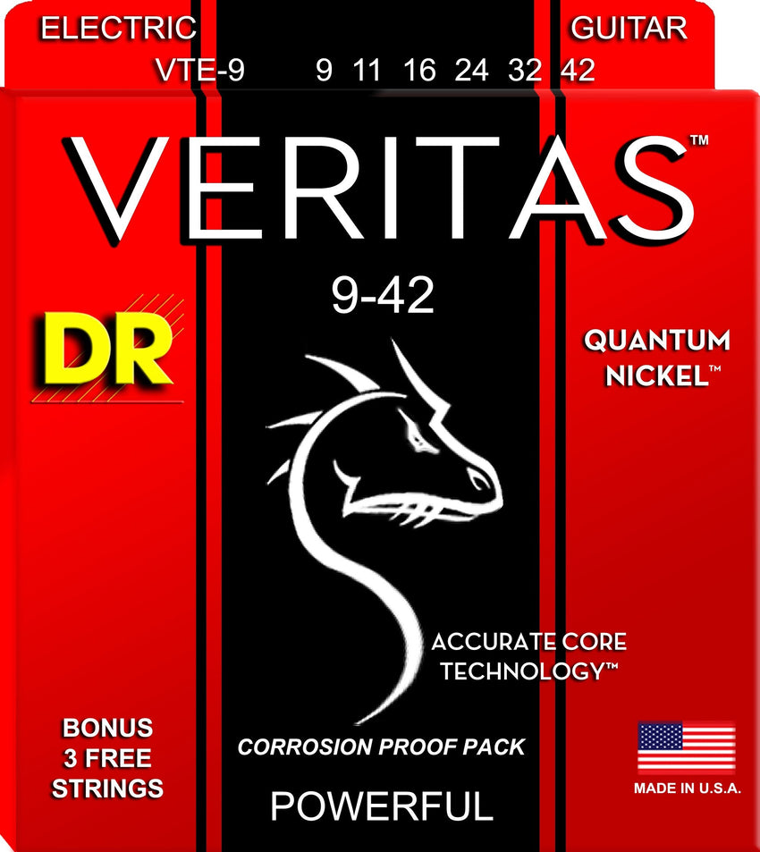 DR Veritas Electric Guitar Strings 9-42 - Guitar Gear Pro