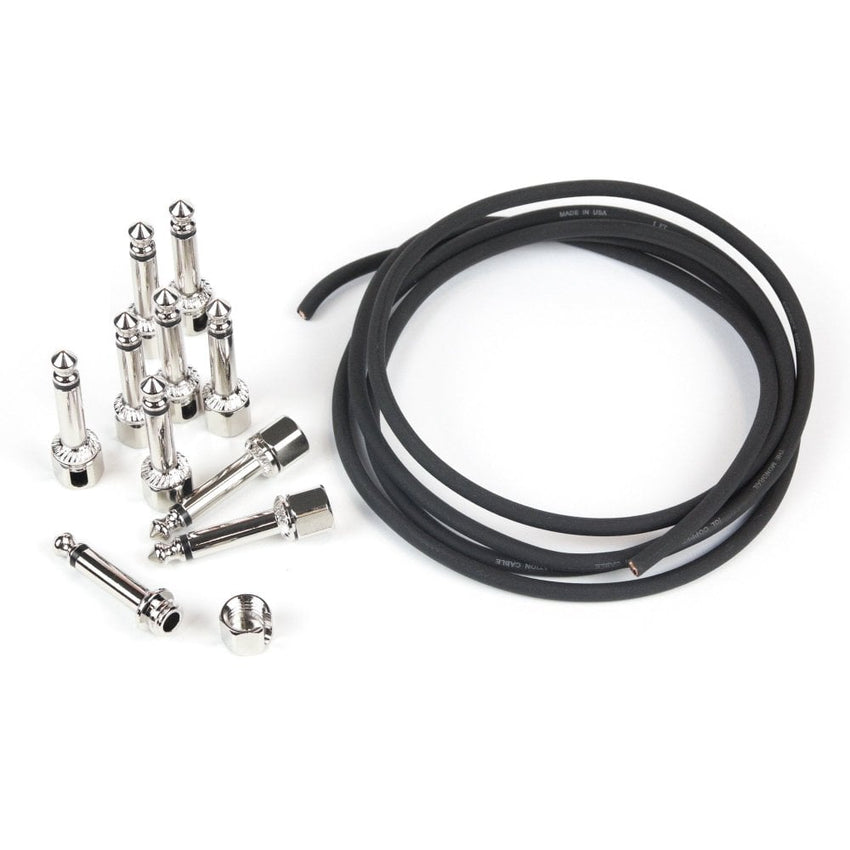 evidence audio sis & monorail kit large - 10 plugs / 10ft cable - black- guitar gear pro